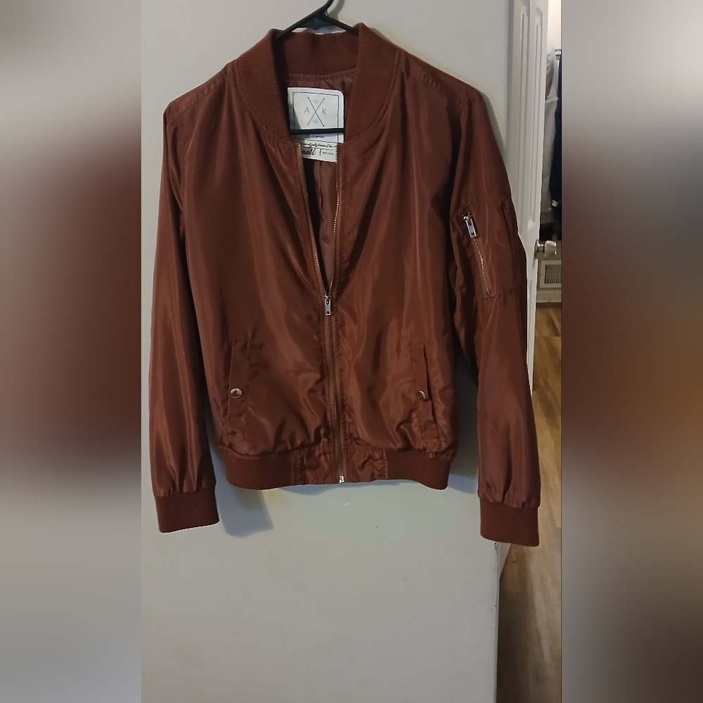 A K  Brown Bomber Jacket